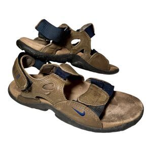 Vintage Y2K Nike ACG Leather Sandals Adjustable Straps Brown Men’s 8